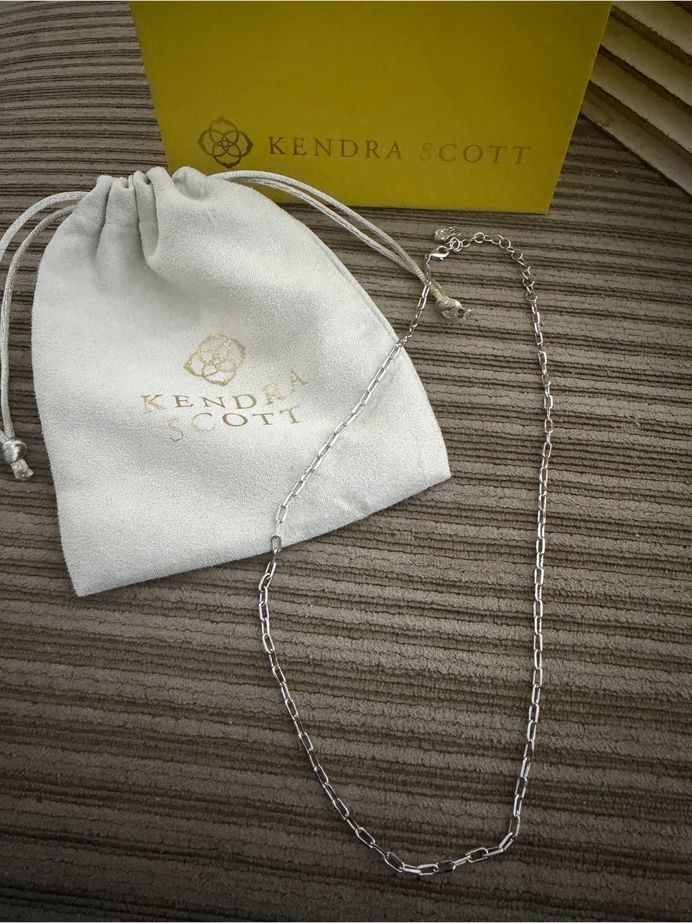 Kendra Scott Silver Paperclip Necklace